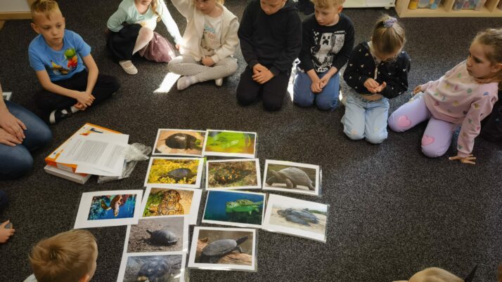 Zajęcia z Panią Jolą z Biblioteki w Lulkowie